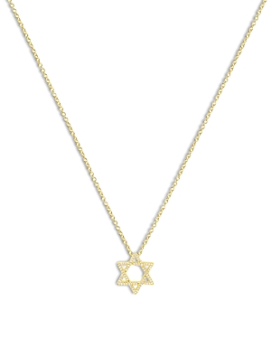 Meira T 14k Gold Diamond Star Of David Pendant Necklace, 18