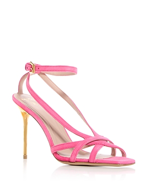 Shop Balmain Women's Ankle Strap High Heel Sandals In Pink