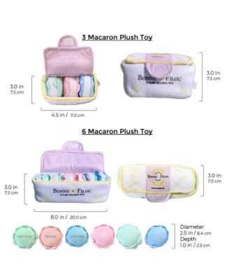 Plush Macaron Squeaky Dog Toys
