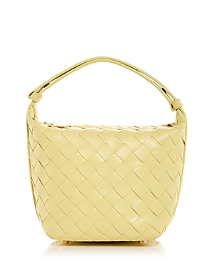 Bottega Veneta Women's Candy Wallace Intrecciato Leather Top-handle Bag In Topaz