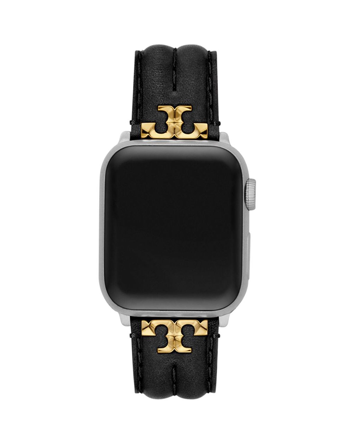 Tory Burch Apple Watch Kira Black Leather Strap, 38mm-45mm