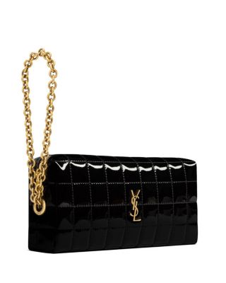 Cassandre Matelassé Carré Pouch in Shiny Canvas