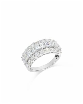Bloomingdale's Fine Collection - Diamond Triple Row Ring in 14K White Gold, 2.70 tcw