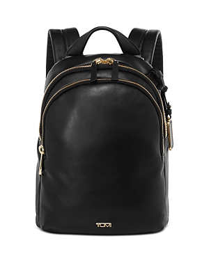 Shop Tumi Dasha Leather Backpack In Black