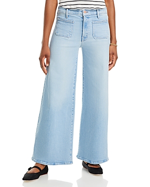 Shop Mother The Lil' Patch Pocket Undercover Petites High Rise Wide Leg Jeans In California