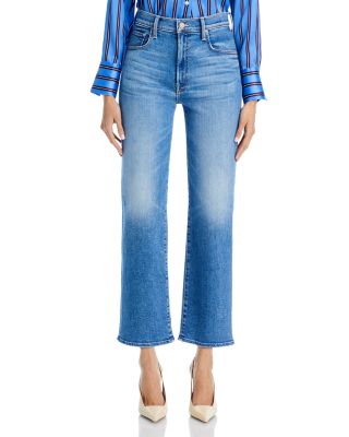 MOTHER MOTHER The Lil' Zip Rambler Petites Flood High Rise Cropped