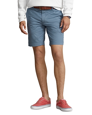 Shop Polo Ralph Lauren Cotton Stretch Slim Fit 9.5 Chino Shorts In Bay Blue