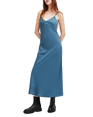 Shop Allsaints Bryony Sleeveless Dress In Petrol Blue