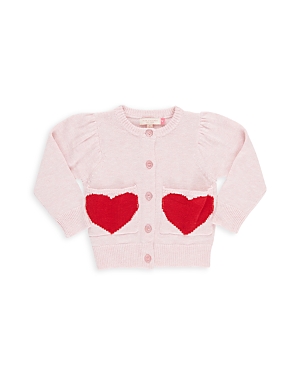 Pink Chicken Girls' Heart Pocket Cardigan Sweater - Little Kid
