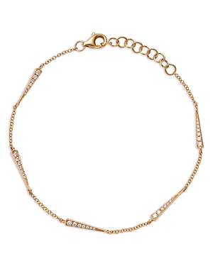 Shop Moon & Meadow 14k Yellow Gold Kate Diamond Triangle Link Bracelet