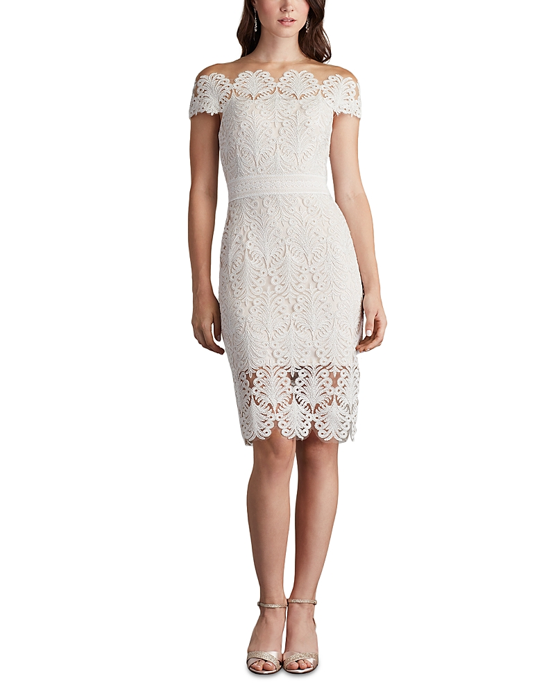 Corded Lace Off-the-Shoulder Dress