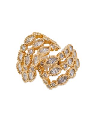 Rhinestone Triple Row Curved Earrings