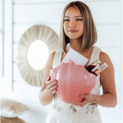 Perlemor Home Shell Hurricane Vase