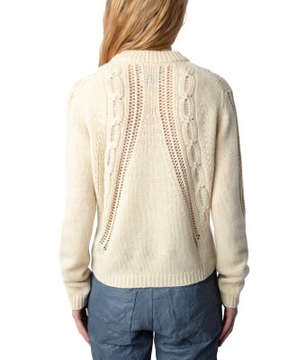 Morley Merino Wool Cable Knit Sweater