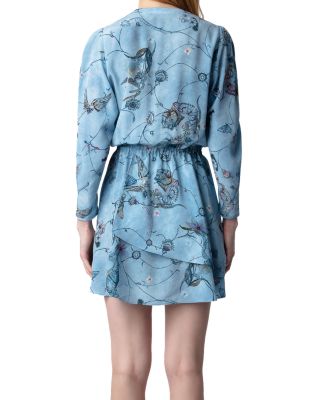 【関税 送料無料】ZADIG & VOLTAIRE プリント シルク ワンピース Zadig & Voltaire Rogers Silk Butterfly Print Dress