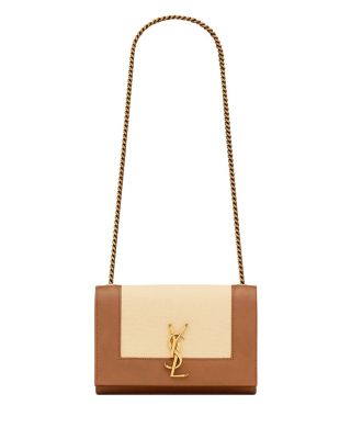 Saint Laurent - Kate Small Shoulder Bag in Canvas and Vegetable-Tanned Leather