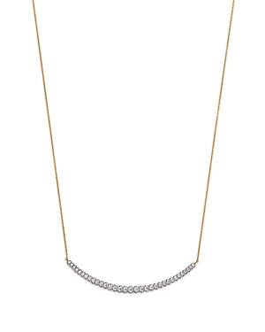 Bloomingdale's Diamond Graduated Bar Necklace In 14k Yellow Gold, 1.0 Ct. T. W. In White/gold