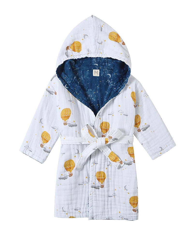 Malabar Baby Unisex Hooded Reversible Muslin Robe - Baby, Little Kid, Big Kid