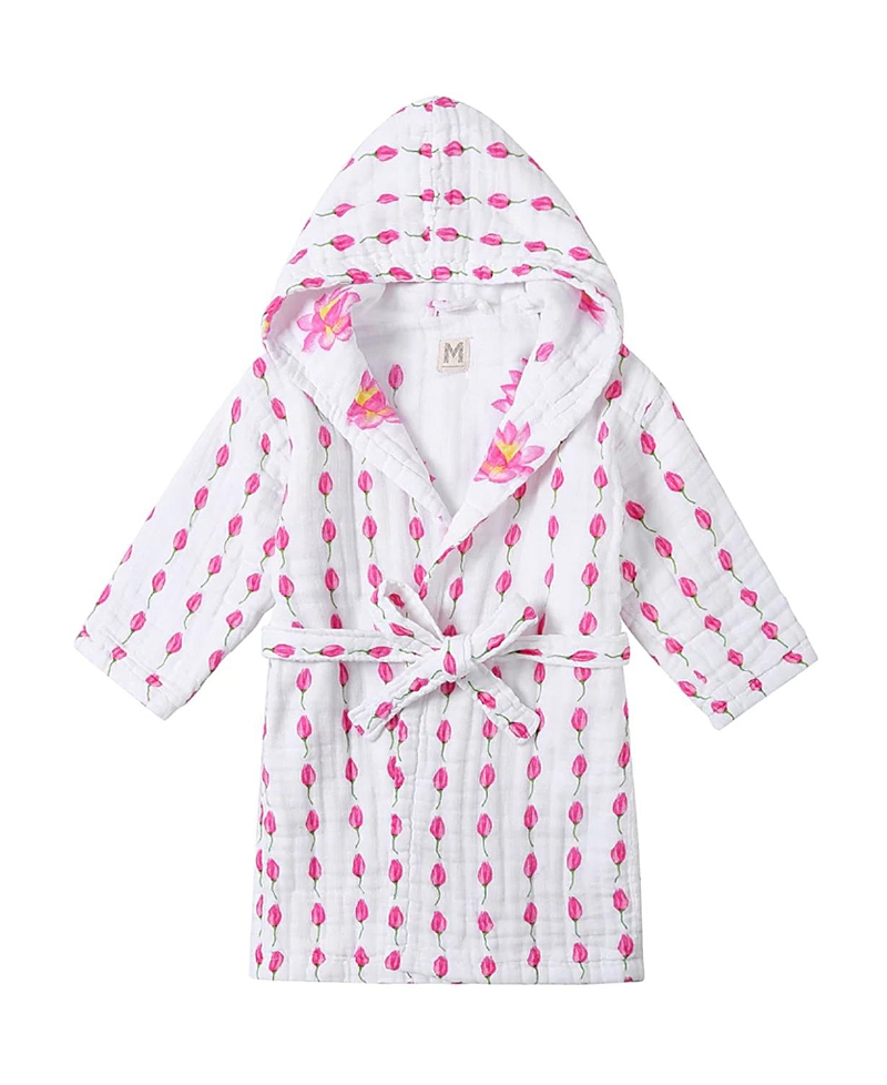 Malabar Baby Unisex Hooded Reversible Muslin Robe - Baby, Little Kid, Big Kid