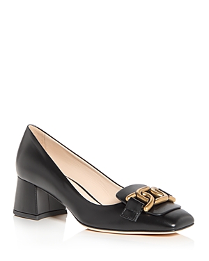 Shop Tod's Women's Kate Block Heel Pumps In Black