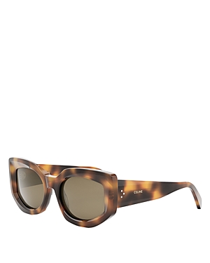 Shop Celine Bold 3 Dots Butterfly Sunglasses, 54mm In Blonde Havana/brown Solid