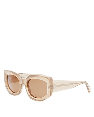 Shop Celine Bold 3 Dots Butterfly Sunglasses, 54mm In Tan/beige Solid