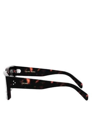 Bold 3 Dots Rectangular Sunglasses, 54mm