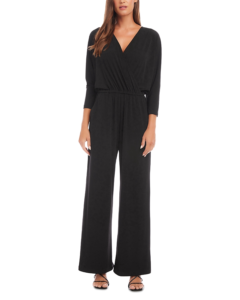 Karen Kane Crossover Neck Jumpsuit
