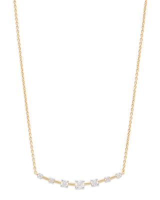 Bloomingdale's Fine Collection - Diamond Graduated Bar Necklace in 14K Yellow Gold, 0.25 ct. t.w.