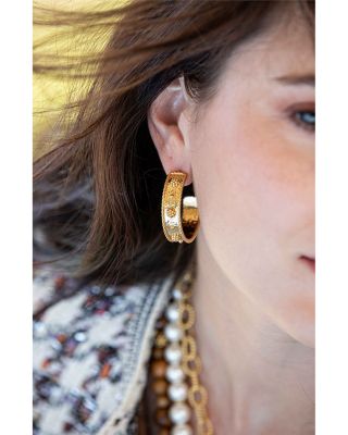 Berry Classic Medium Hoop Earrings in 18K Gold Plated 