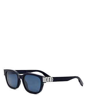 Dior Cd Icon S1i 54mm Geometric Sunglasses In Black/blue Solid