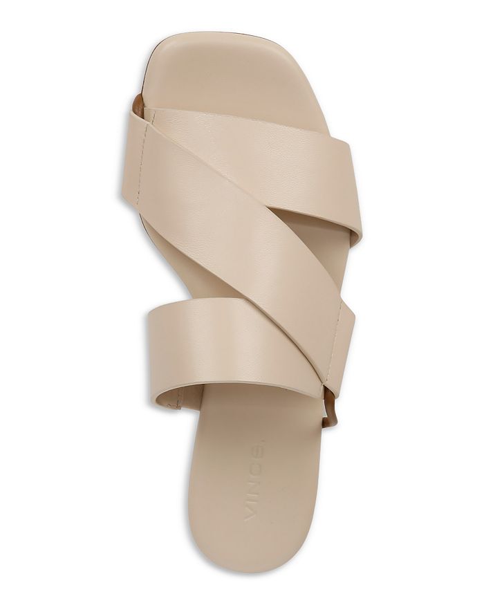 Shop Vince Women's Dulan Slip On Asymmetrical Slide Sandals In Beige