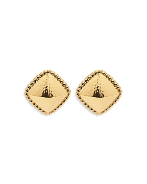 Blandine Button Earrings in 18K Gold Plated
