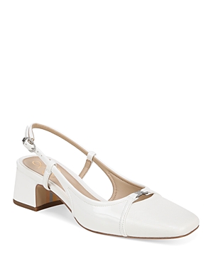 Sam Edelman Tarra Slingback Heel Bright White In Modern Ivory