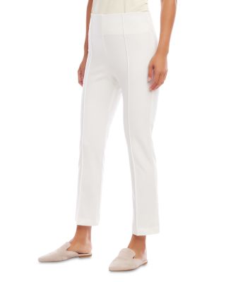 Cropped Seam Front Pants
