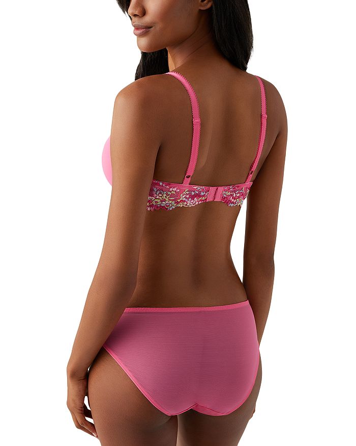 Shop Wacoal Embrace Lace™ Contour Bra In Hot Pink/multi
