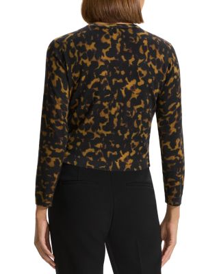Theory Regal Merino Wool Tortoiseshell Cardigan | Bloomingdale's