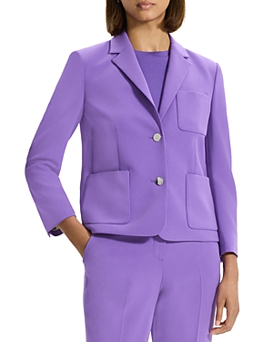Shop Theory Shrunken Patch Pocket Jacket In Bright Peony