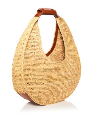 STAUD Raffia Large Moon Tote Bag | Bloomingdale's