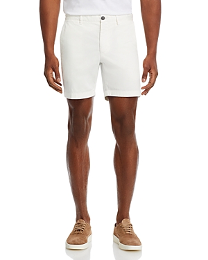 Theory Zaine Slim-fit Straight-leg Shorts In White