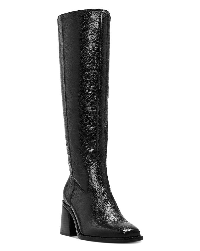 Shop Vince Camuto Women's Sangeti High Heel Boots In Black Pebble