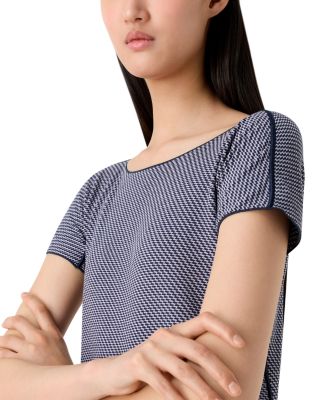 Emporio Armani Jacquard Short Sleeve Sweater