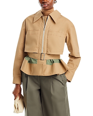 Shop 3.1 Phillip Lim / フィリップ リム Layered Belted Utility Jacket In Khaki/army