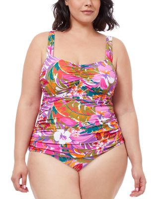 Profile by Gottex - Plus Tropikaia Tankini Top & High Waist Swim Bottom