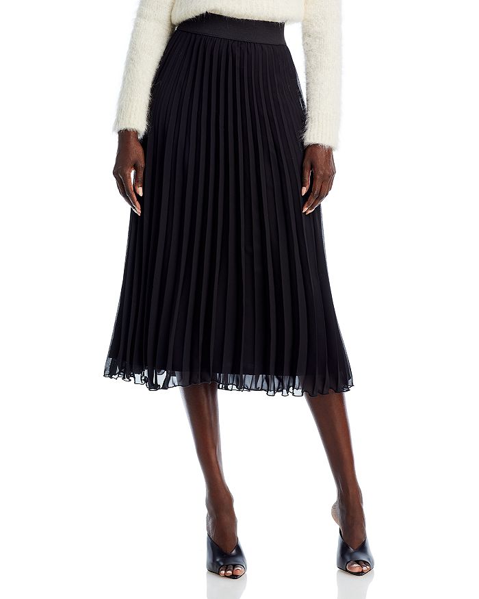AQUA Midi Pleated Skirt - 100% Exclusive | Bloomingdale's