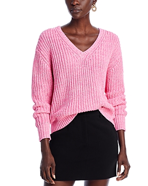 AQUA V NECK SWEATER - EXCLUSIVE
