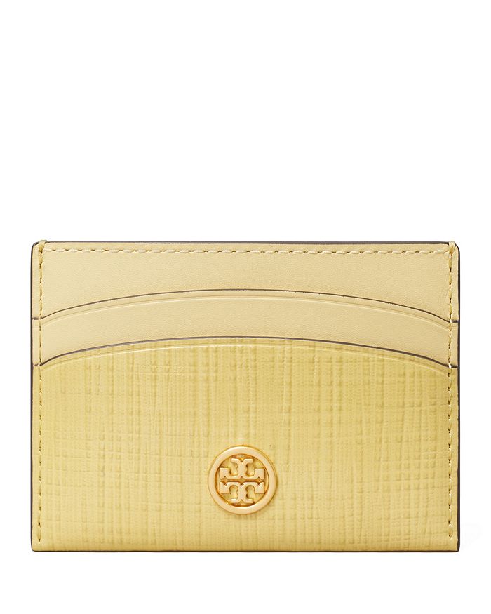 Tory burch robinson top leather card case