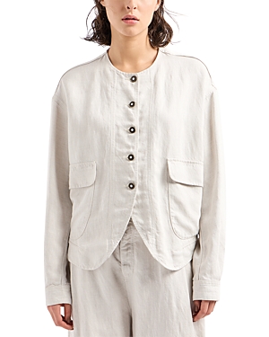 Emporio Armani Linen Blend Blouson Jacket