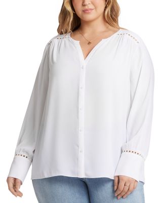 Nydj Plus Size Liliana Peasant Blouse