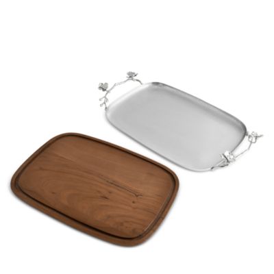 White Orchid Wooden Bread Board